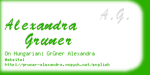 alexandra gruner business card